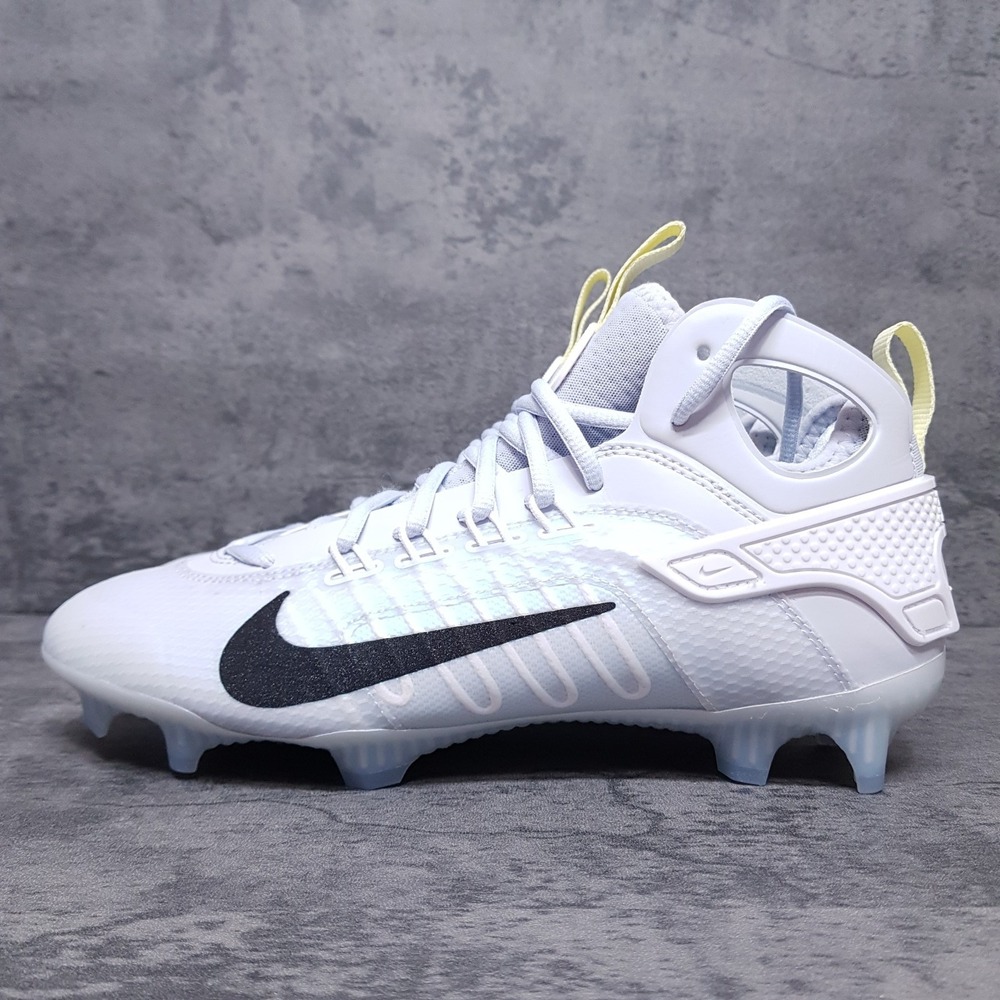 Nike Huarache 9 Elite Mid Lax SE Lacrosse Cleats Mens 11 Grey Blue FV6149-001